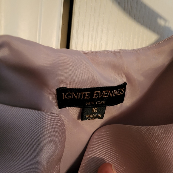 Formal dress Dillard Ignite Evening high low rhinestone trim - Picture 7 of 15